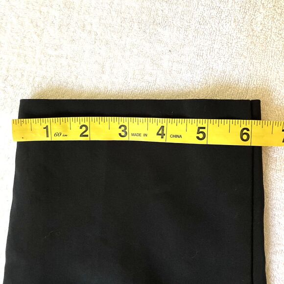 H&M Pants Stretch Flat Straight Skinny Ankle Black 8 Elastic Waist 27-31" - Picture 11 of 16